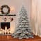 7.5ft. Pre-Lit Flocked Royal Majestic Fir Artificial Christmas Tree, Clear Lights